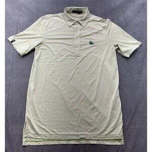 RLX Ralph Lauren Green Striped Men's Medium Polo Shirt Golf TPC Sawgrass Slim